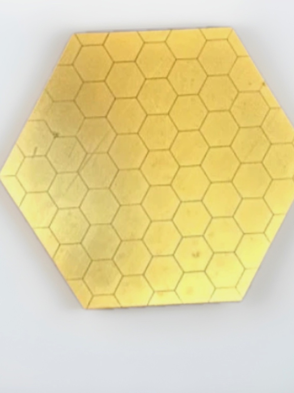 Hexagon Gold Color Coasters Set of 6 Drink Coasters. NWB - Picture 3 of 4